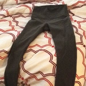 Army green lulu lemon leggings